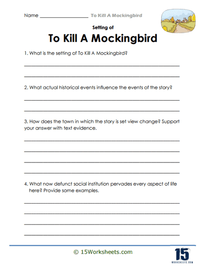 Setting Study Worksheet