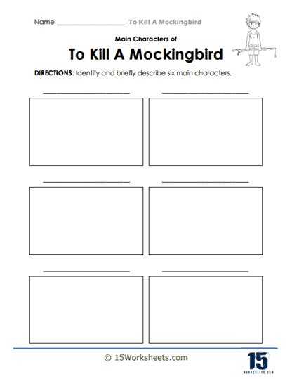 Character Cards Worksheet