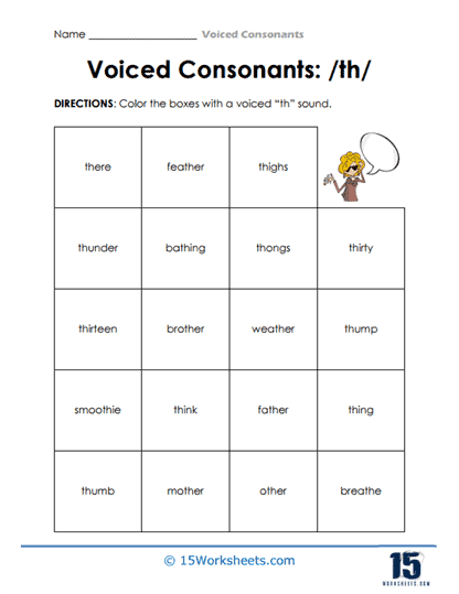 Th Sound Hunt Worksheet