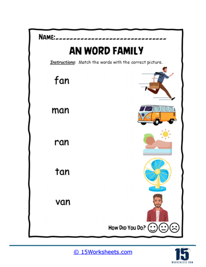 Word Match Worksheet