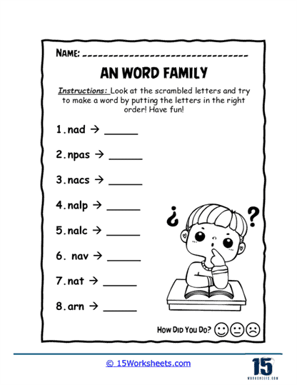 Letter Shuffle Worksheet