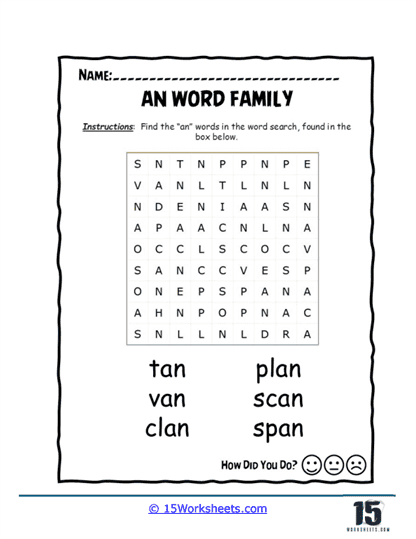 AN Letter Maze Worksheet