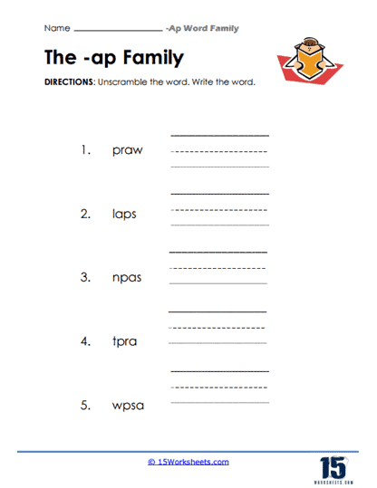Snap Wrap Worksheet
