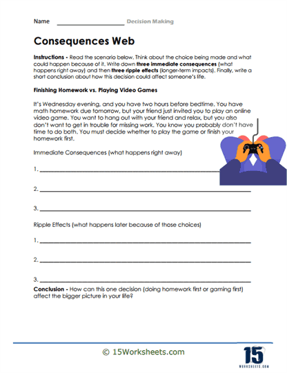Ripple Choices Worksheet