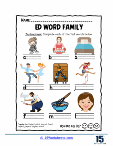 Ed Word Family Worksheets - 15 Worksheets.com