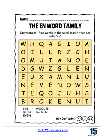 Wooden Hunt Worksheet