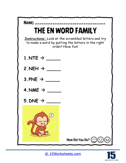 Pen Den Worksheet