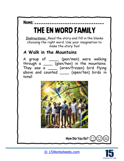En Word Family Worksheets