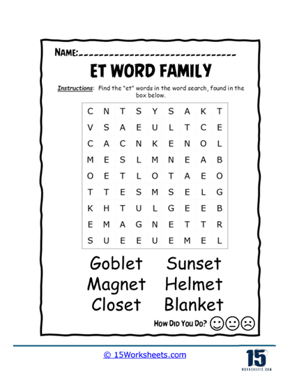 Puzzle Net Worksheet