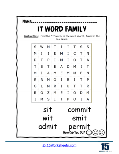 Word Chase Worksheet