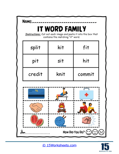 Cut & Match Worksheet
