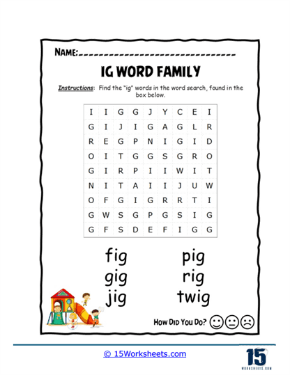 IG Letter Grid Worksheet
