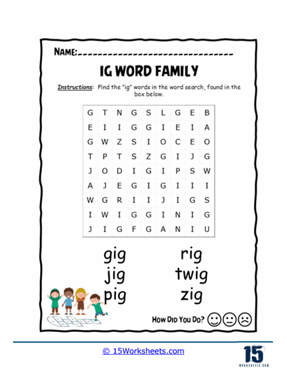 IG Puzzle Fun Worksheet