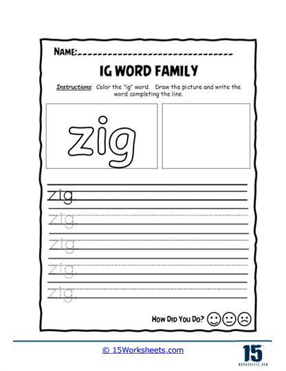 Zig Lines Worksheet