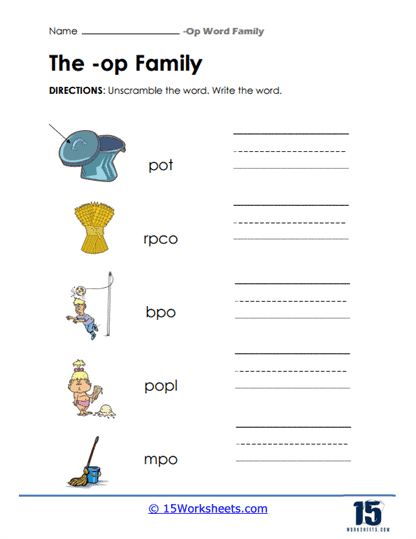 Bop Up Top Worksheet