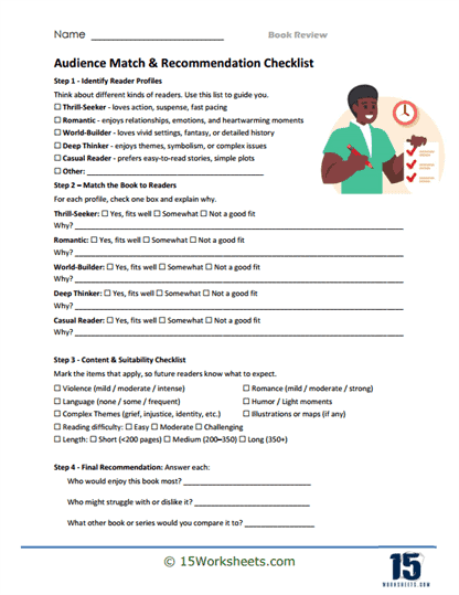 Reader Matchmaker Worksheet
