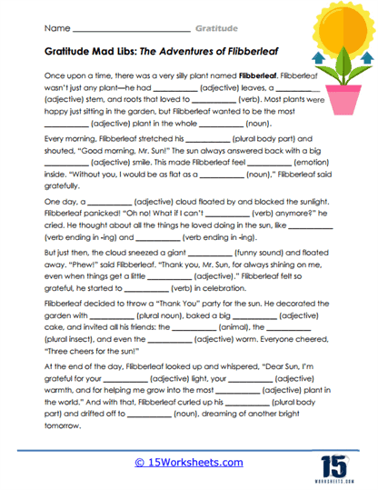 Leafy Laughter Worksheet