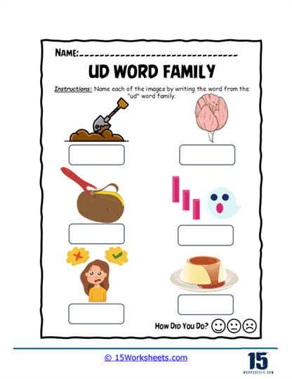 Picture Naming Worksheet