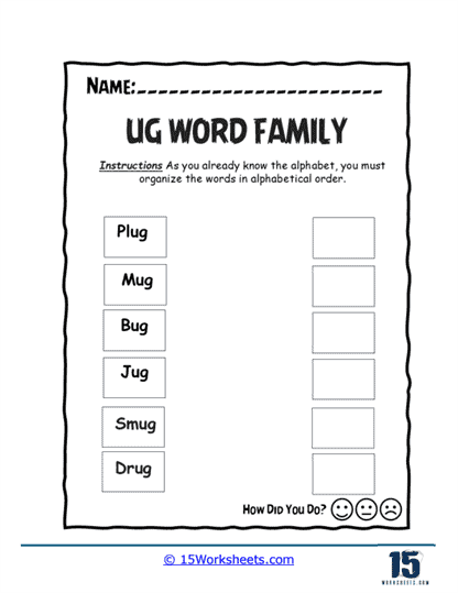 Alphabet Order Worksheet