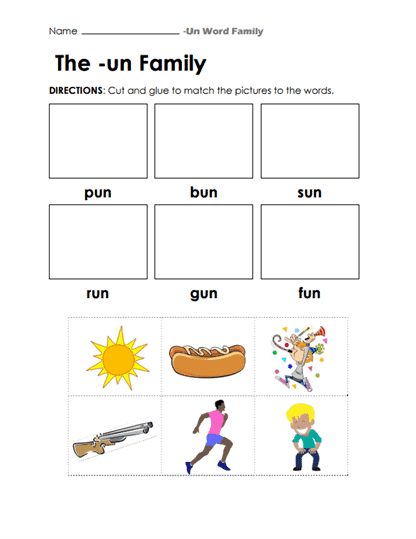 Cut-and-Glue Fun Worksheet