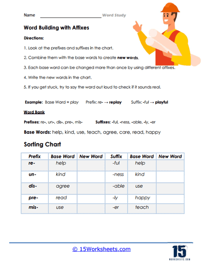 Affix Factory Worksheet