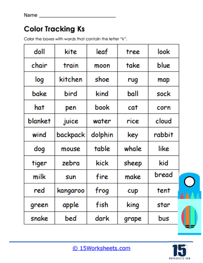 K-Tracker Worksheet