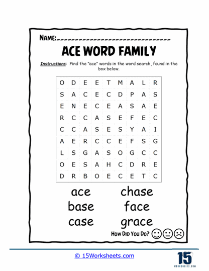 Word Chase Worksheet