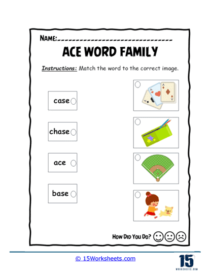 Match and Chase Worksheet