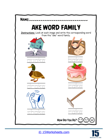 Quake Cake Worksheet