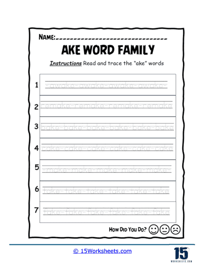 Take Bake Worksheet