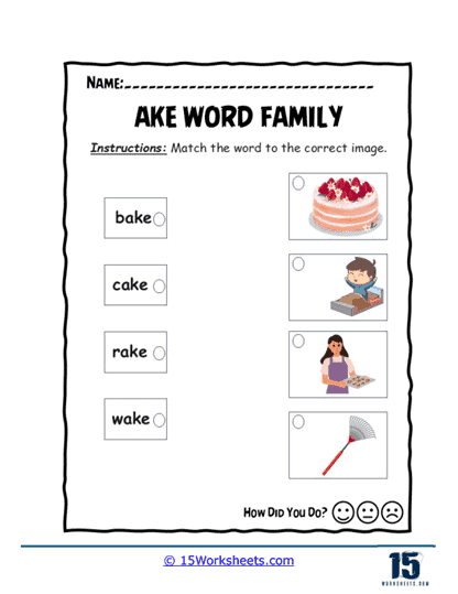 Cake Bake Worksheet