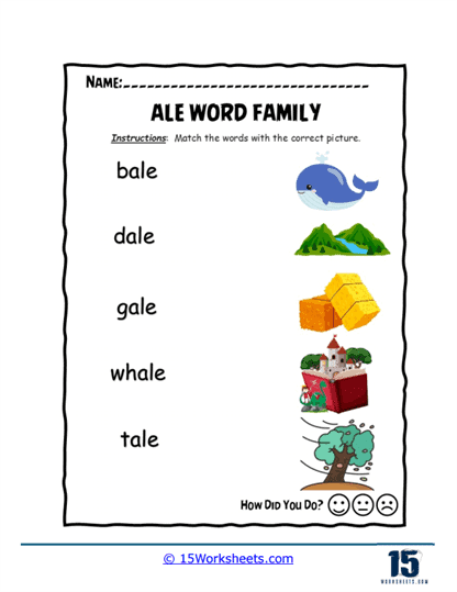 Whale Dale Worksheet