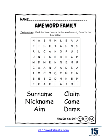 Aim and Claim Search Worksheet