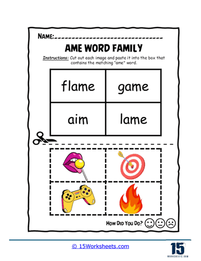 Cut-and-Paste Fun Worksheet