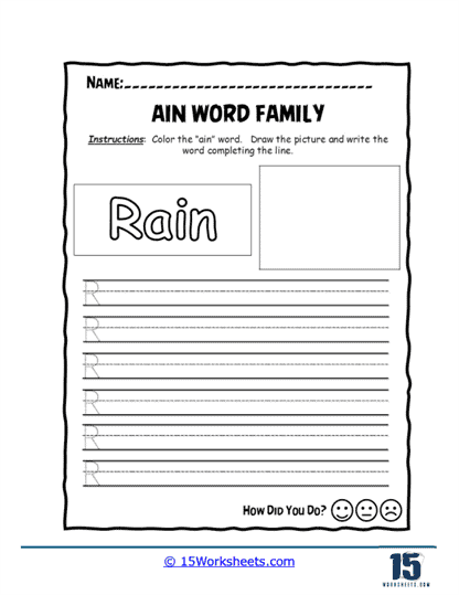 Rain Draw Worksheet