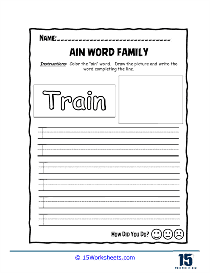 Train Brainstorm Worksheet