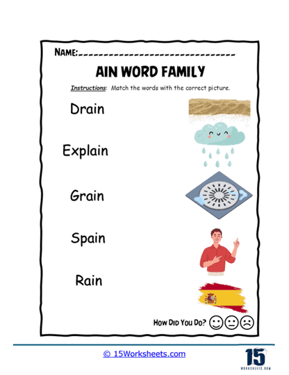 Spain Rain Worksheet