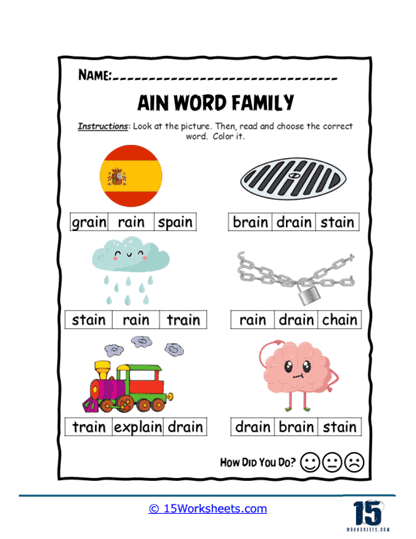 Brain Chain Worksheet