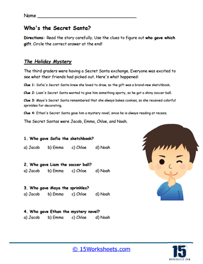 Secret Santa Worksheets
