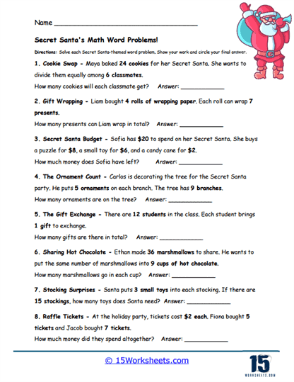 Math Merriment Worksheet