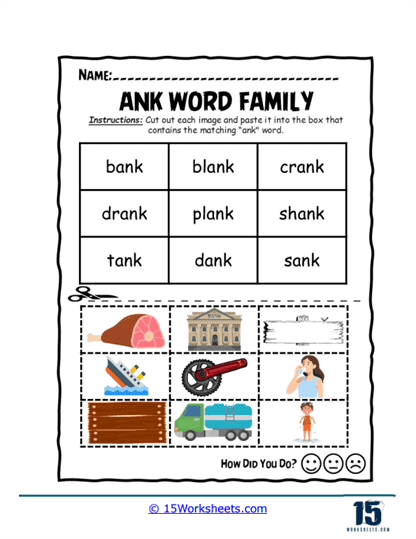 Cut and Paste Challenge Worksheet