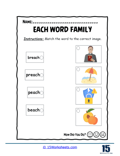 Match & Learn Worksheet