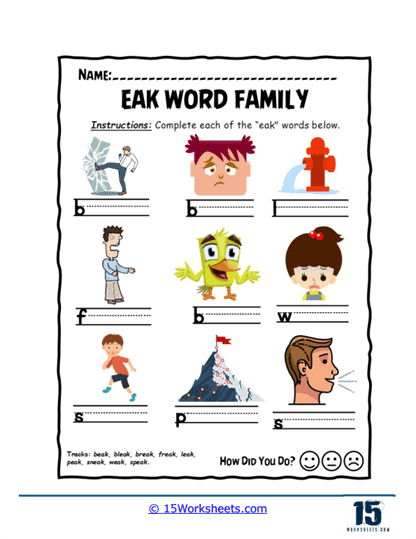 Sentence Gaps Worksheet