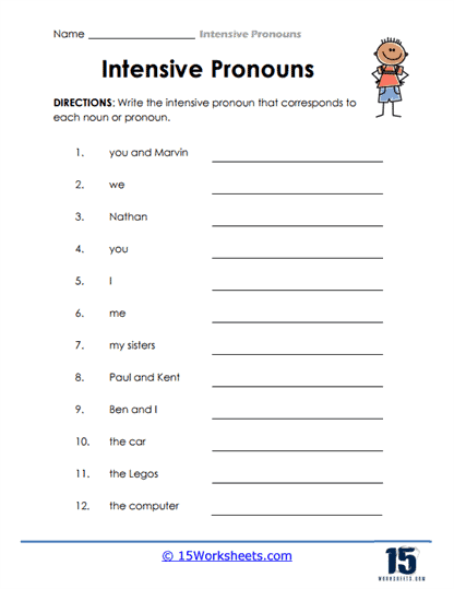 Personal Correspondence Worksheet