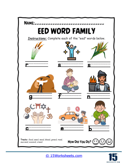 Word Completer Worksheet