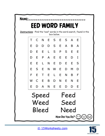 Seek & Circle Worksheet