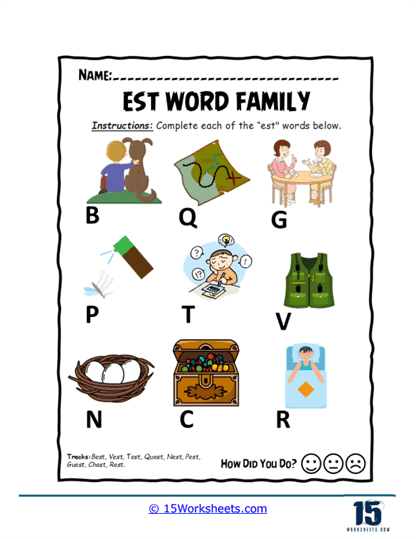 Fill Letters Worksheet
