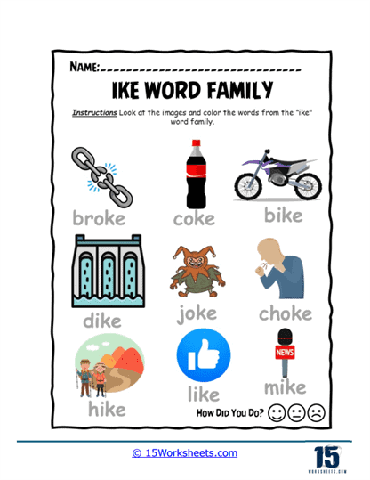 Colorful Rhymes Worksheet