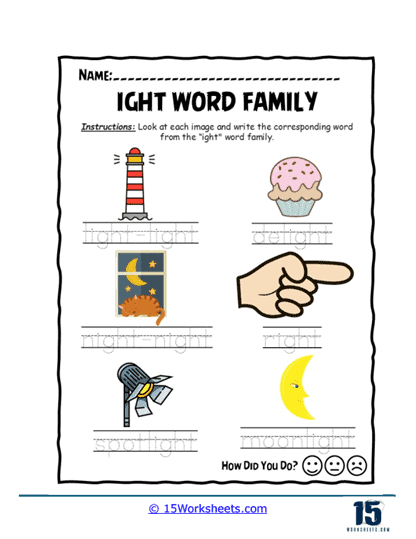 Light Write Worksheet