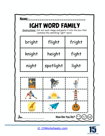 Ight Cutouts Worksheet